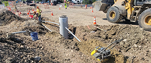 Installation of street lighting foundations and conduit between the Parkway and Batchelder Street.