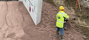 The Champlain Parkway Project includes several stormwater features including a box culvert for the Englesby Brook. Pictured completed downstream end of the box culvert.