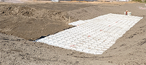 The Champlain Parkway included several stormwater features including a sand filter installed on Lakeside Avenue near the Champlain College Miller Building.