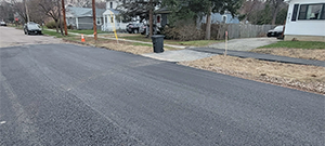 Temporary paving of Lyman Avenue prior to the winter shutdown after construction season 1.