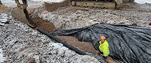 Installation of the six-inch underdrain along the Parkway between Ferguson Avenue and Lyman Avenue.