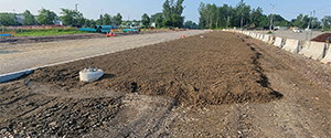 Placement of topsoil along the west side of the Parkway between Lakeside Avenue and Sears Lane.