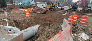 New stormwater infrastructure installed along the Champlain Parkway. 